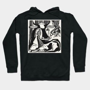 Large Cow Lying Down Hoodie